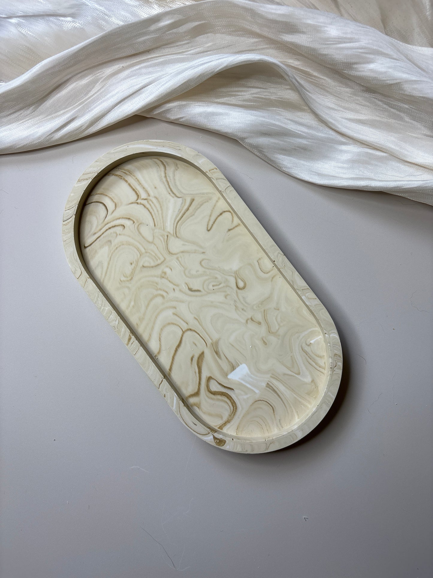 Brown Marble Trinket Tray