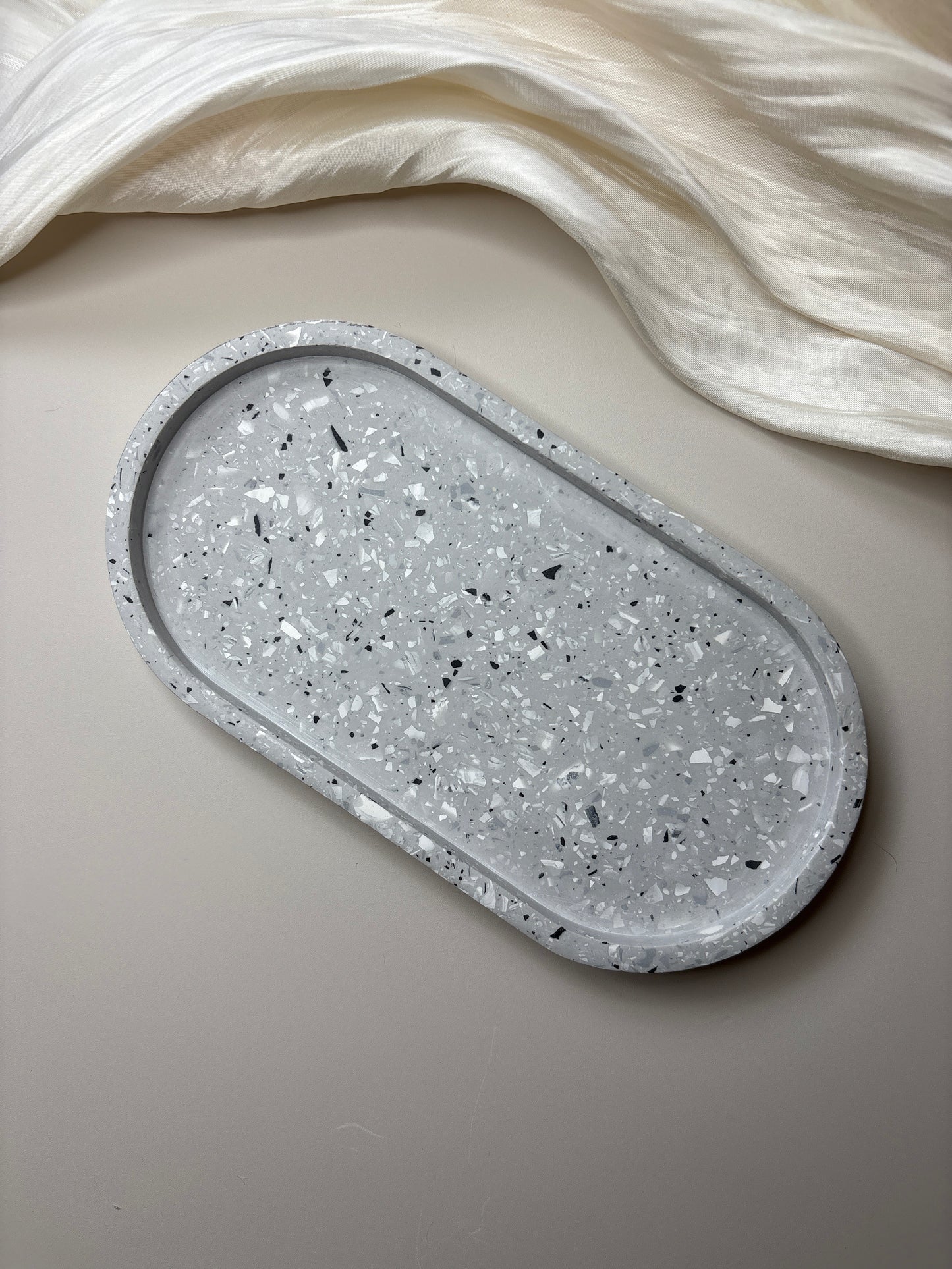 Grey Terrazzo Trinket Tray