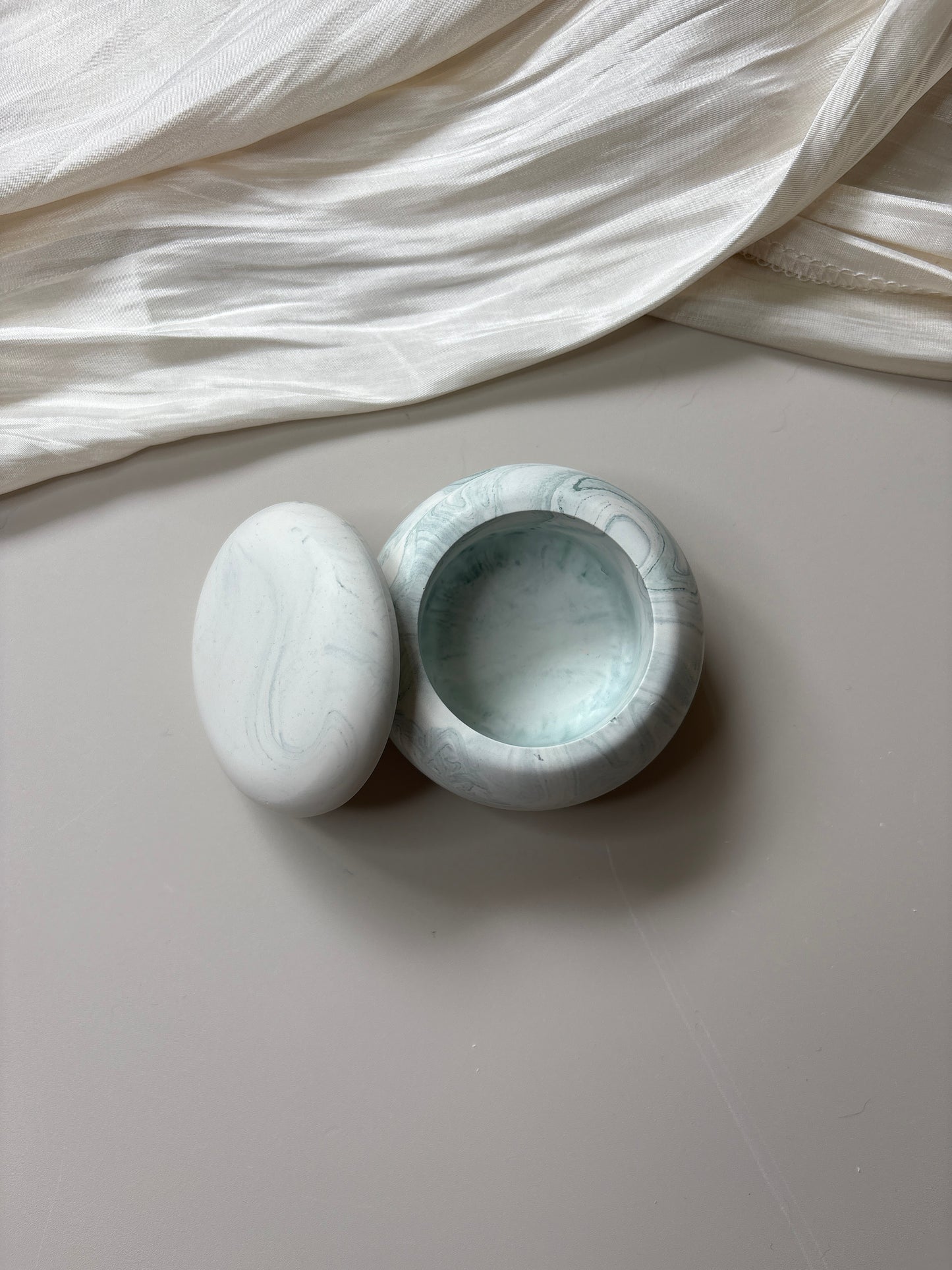 Green Marble Mushroom Pot