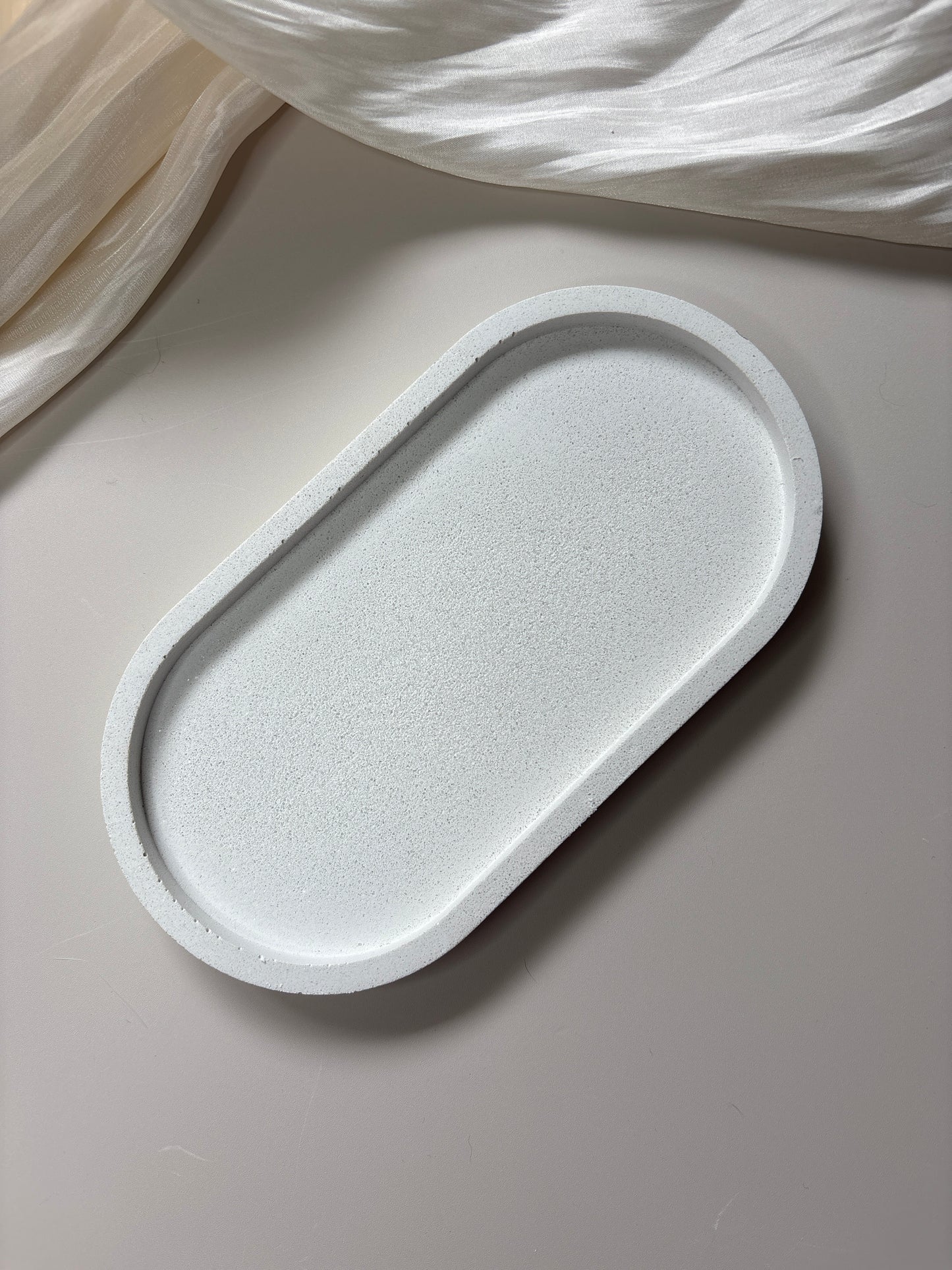 White Marble Sparkle Trinket Tray