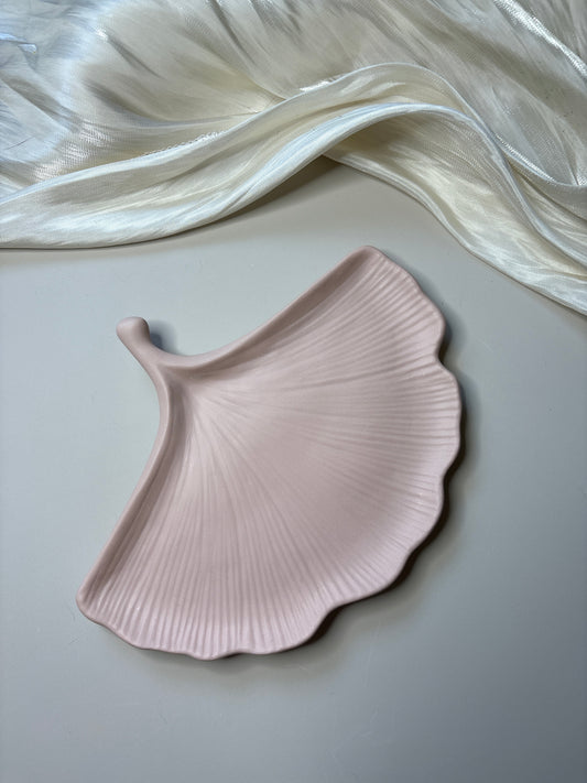 Pink Ginkgo Trinket Tray