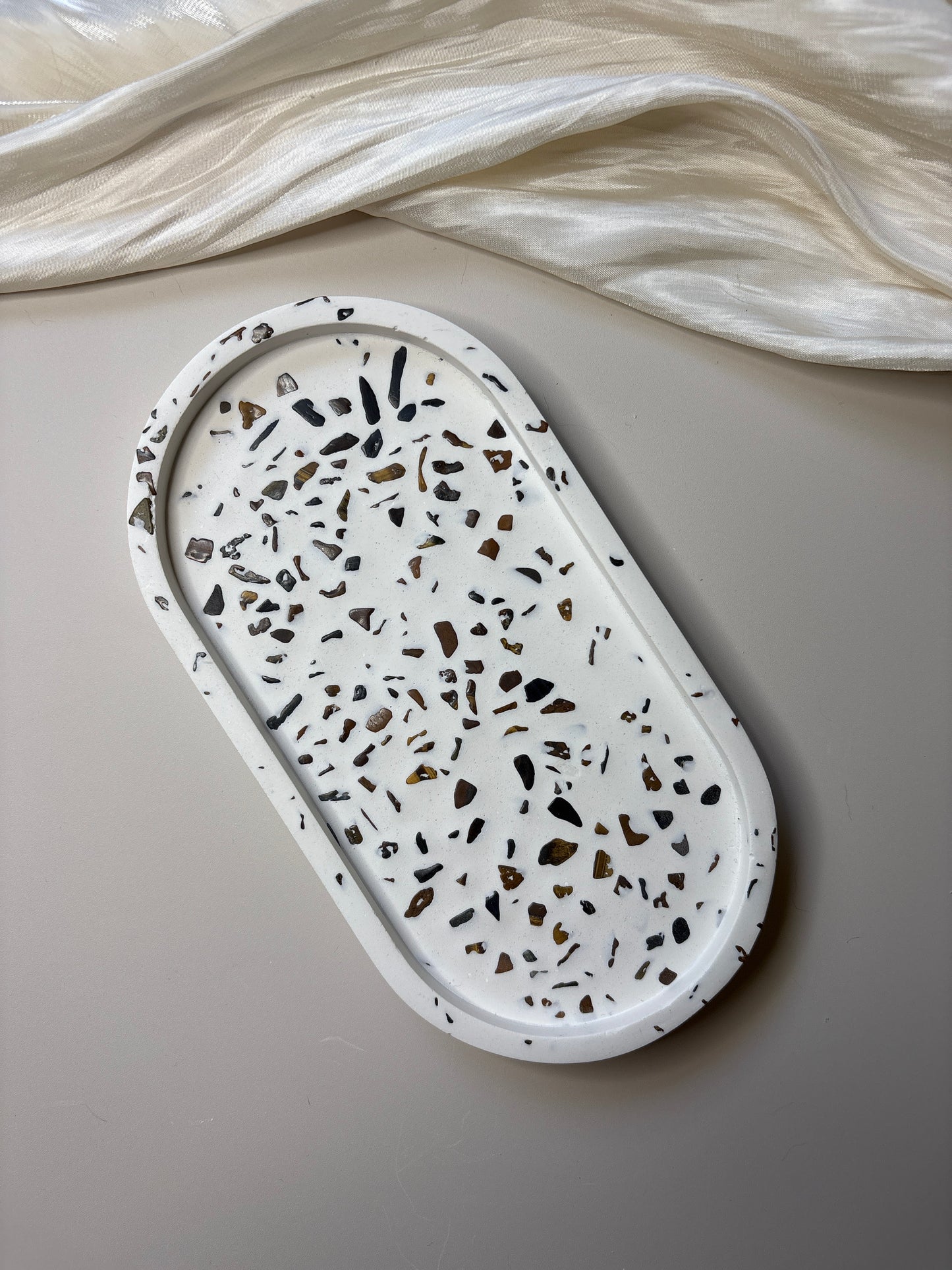 Tigers Eye Gemstone Trinket Tray