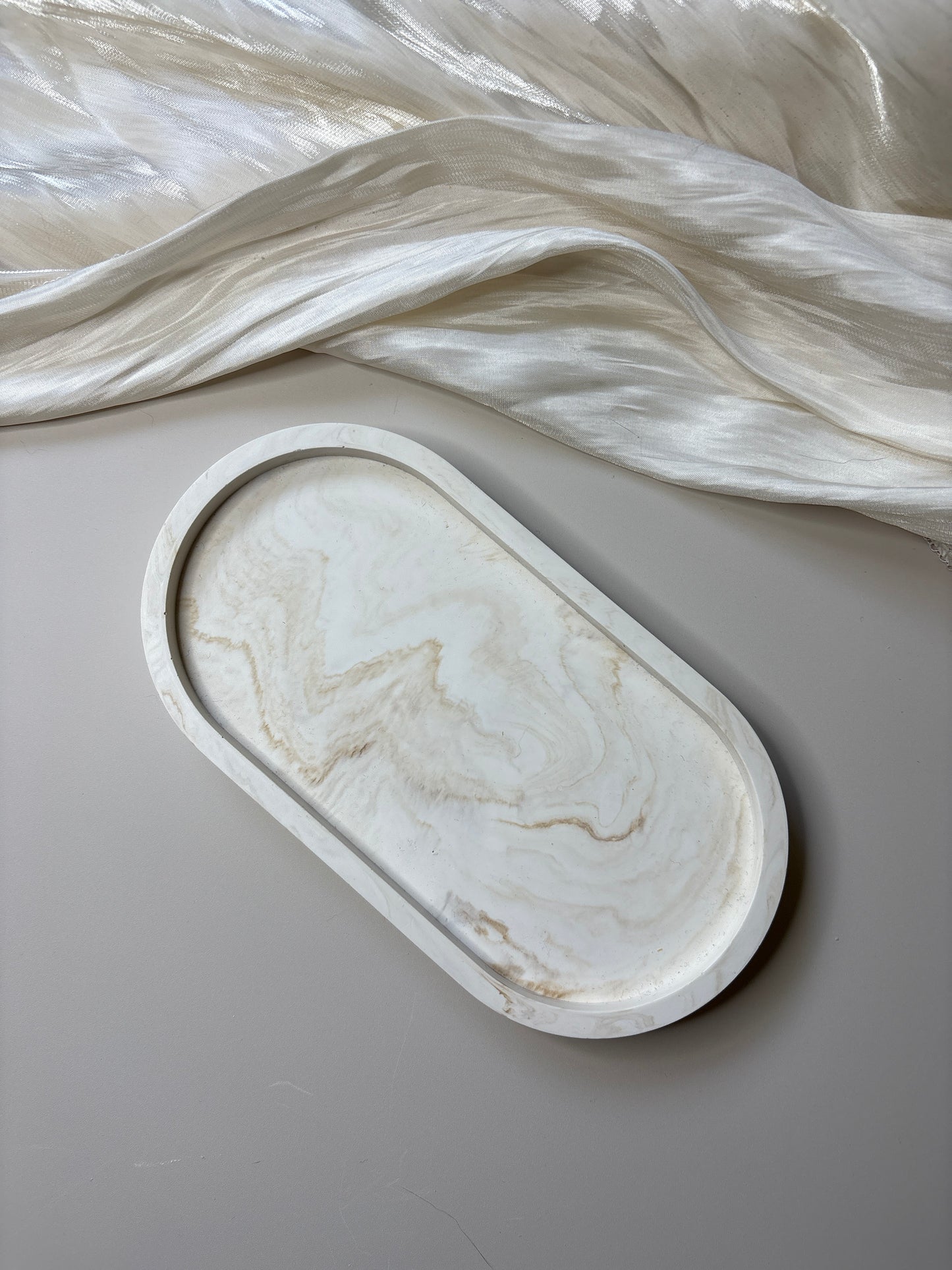 Brown Marble Trinket Tray