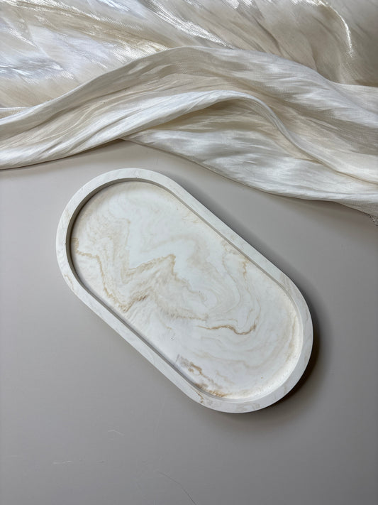Brown Marble Trinket Tray