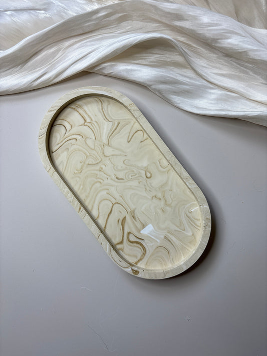 Brown Marble Trinket Tray