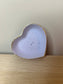 Purple & Grey Splatter Heart Dish with Gold Foil Rim