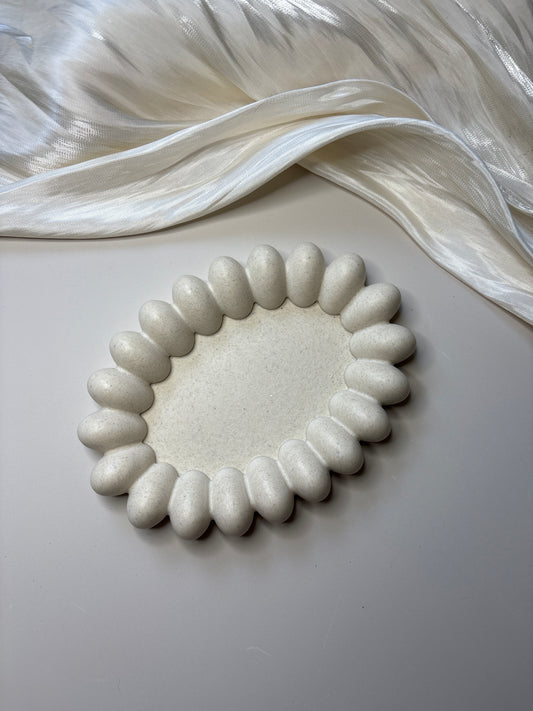 Natural Stone Daisy Trinket Tray