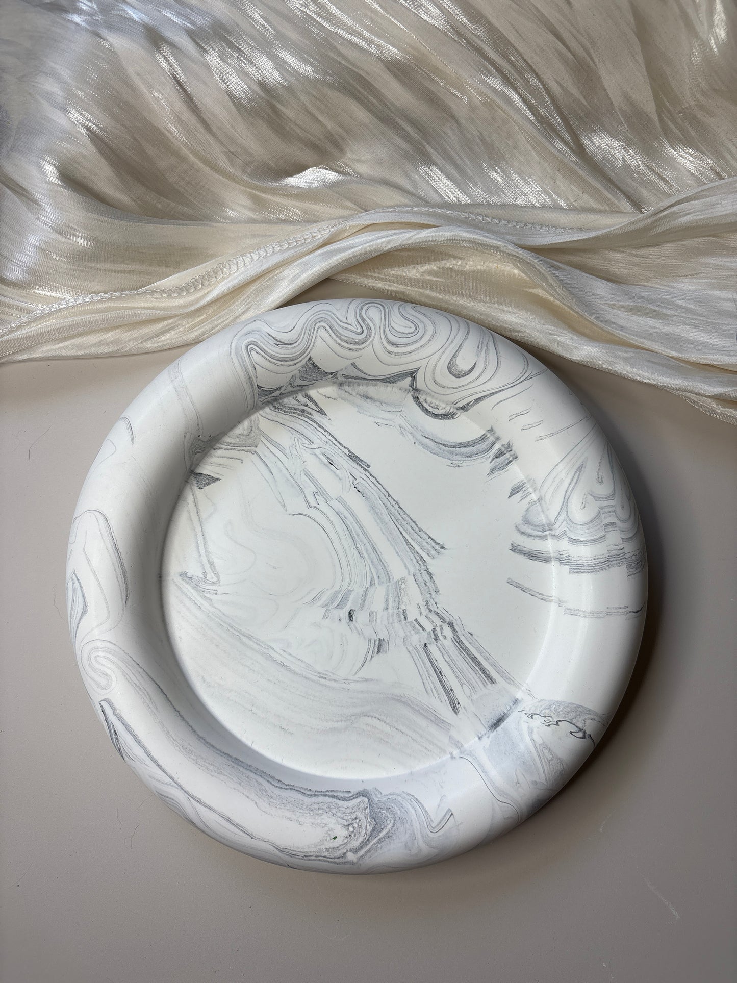 Grey Marble Deep Key Dish
