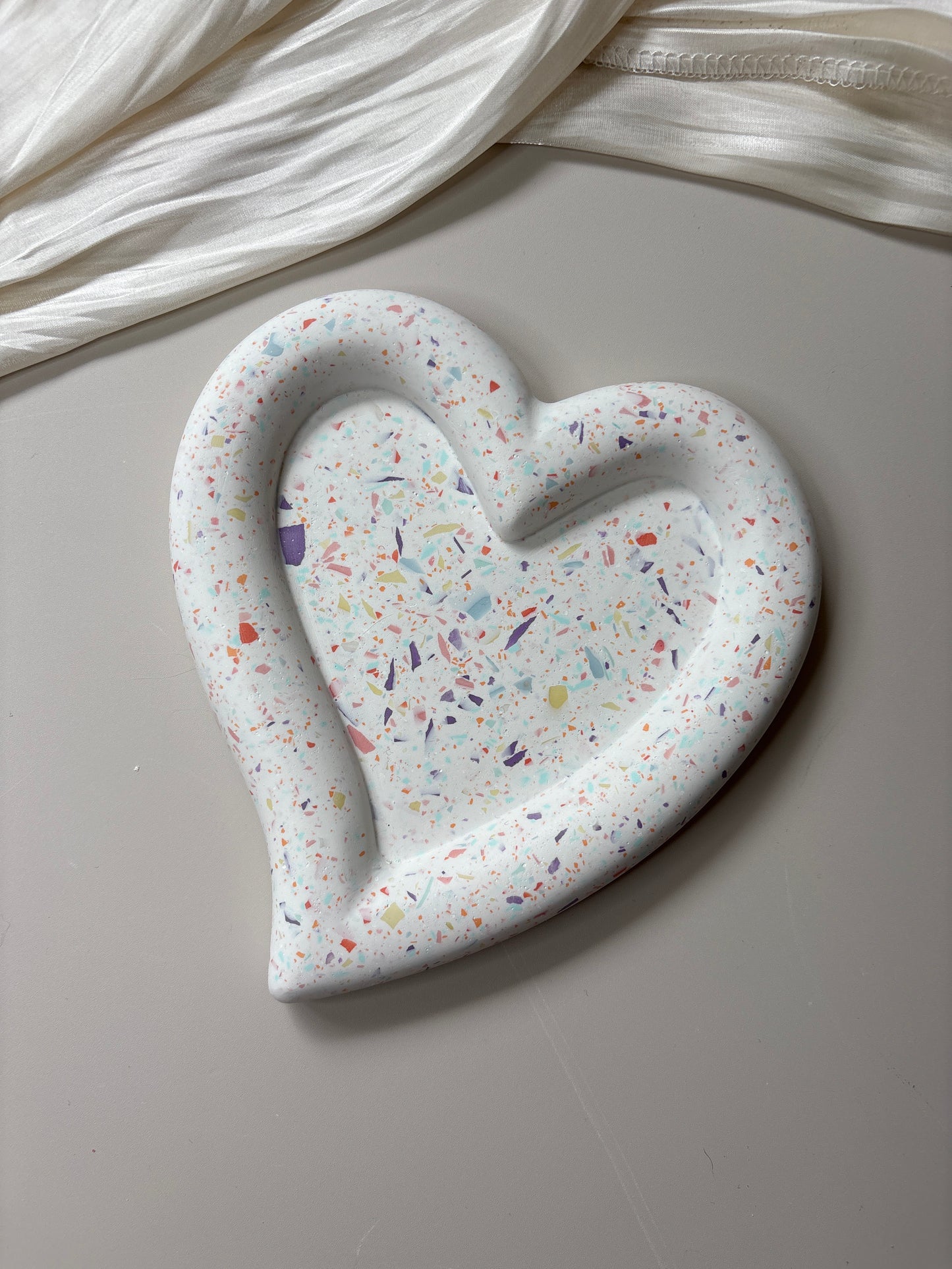 Terrazzo Heart Trinket Tray