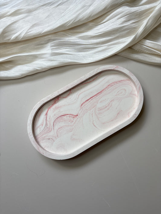 Pink Marble Trinket Tray