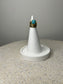 Handmade Home Accessories - a white ring holder and trinket dish with a gold ring on it.