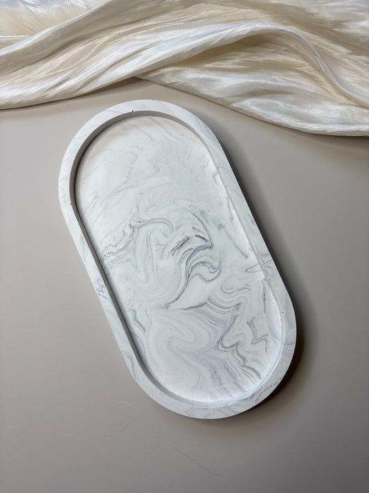 Black/Grey Marble Trinket Tray