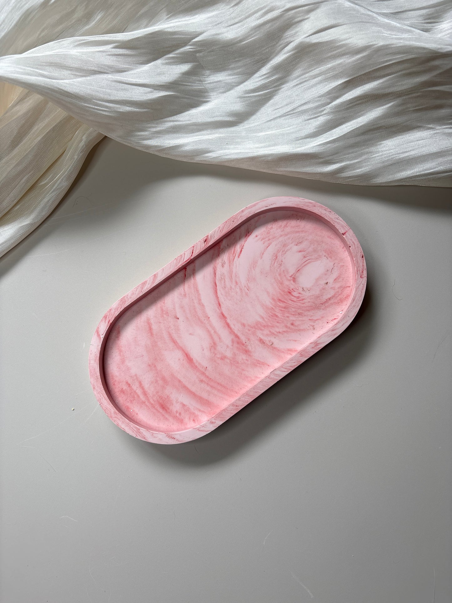 Pink Marble  Trinket Tray