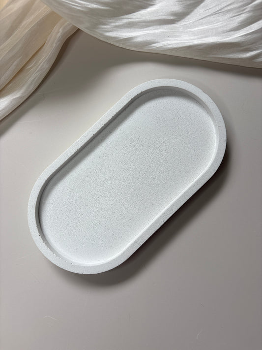 White Marble Sparkle Trinket Tray