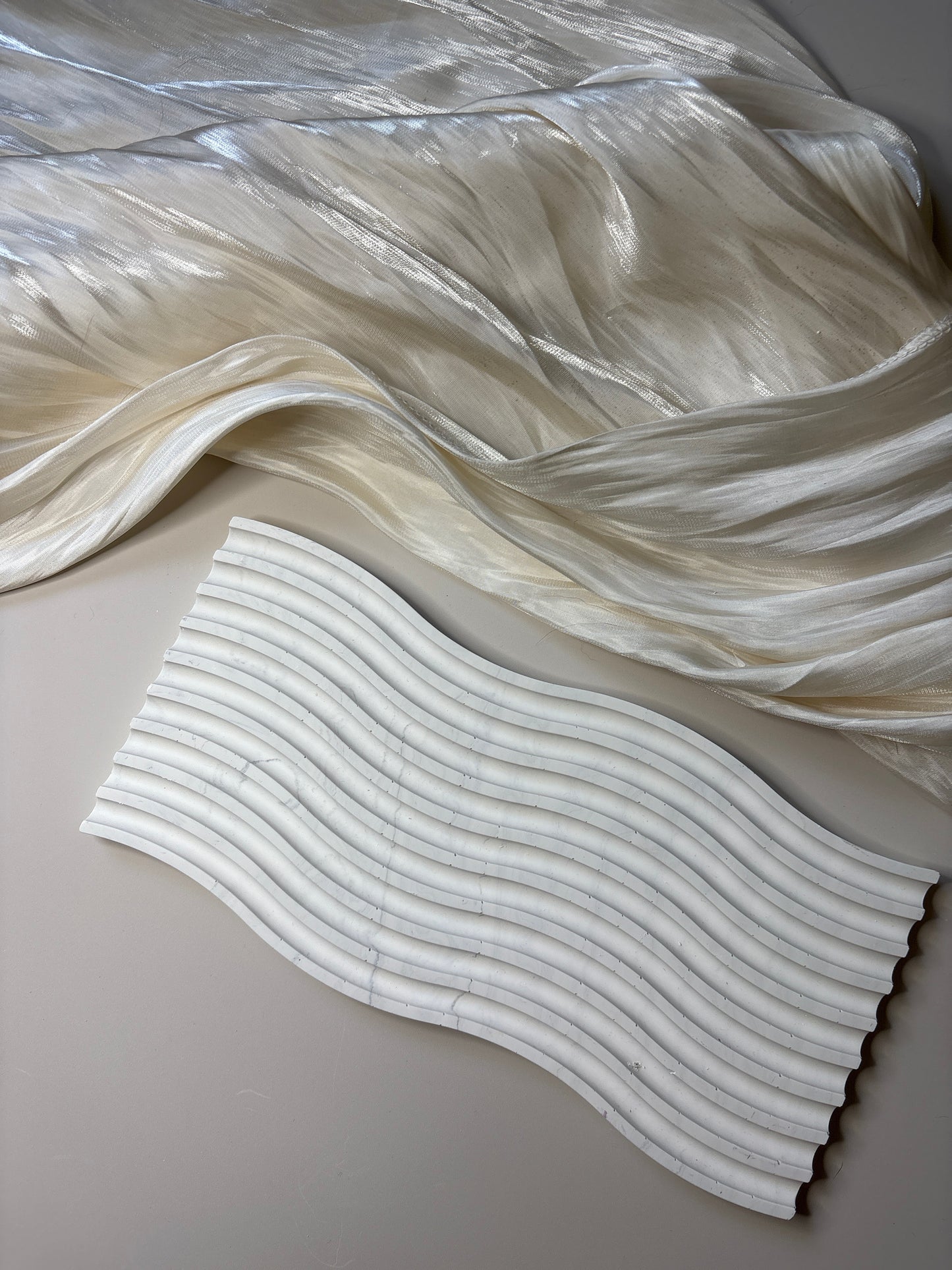 Grey Marble Wavy Tray