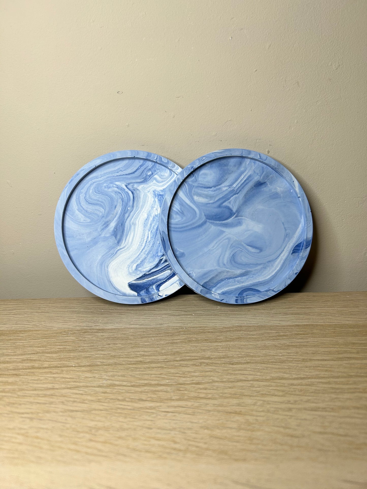 Blue Marble Coaster Set