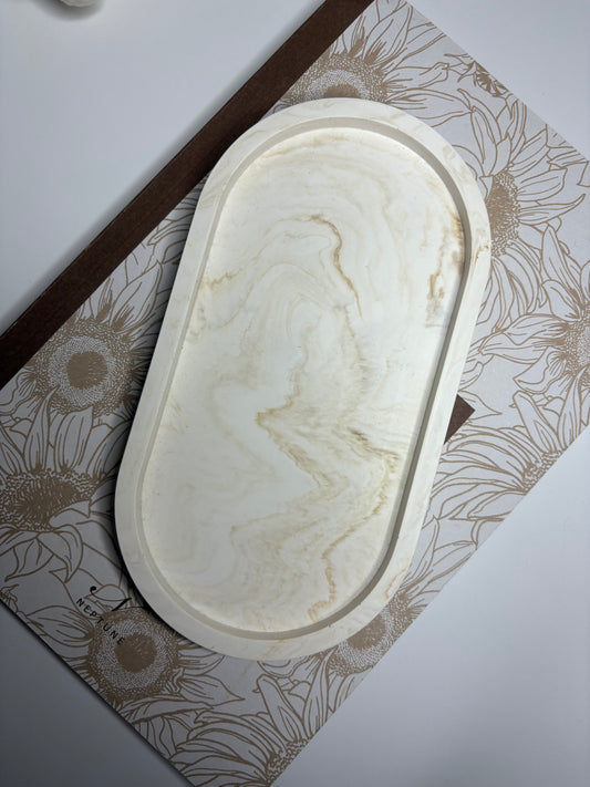 Brown Marble Trinket Tray