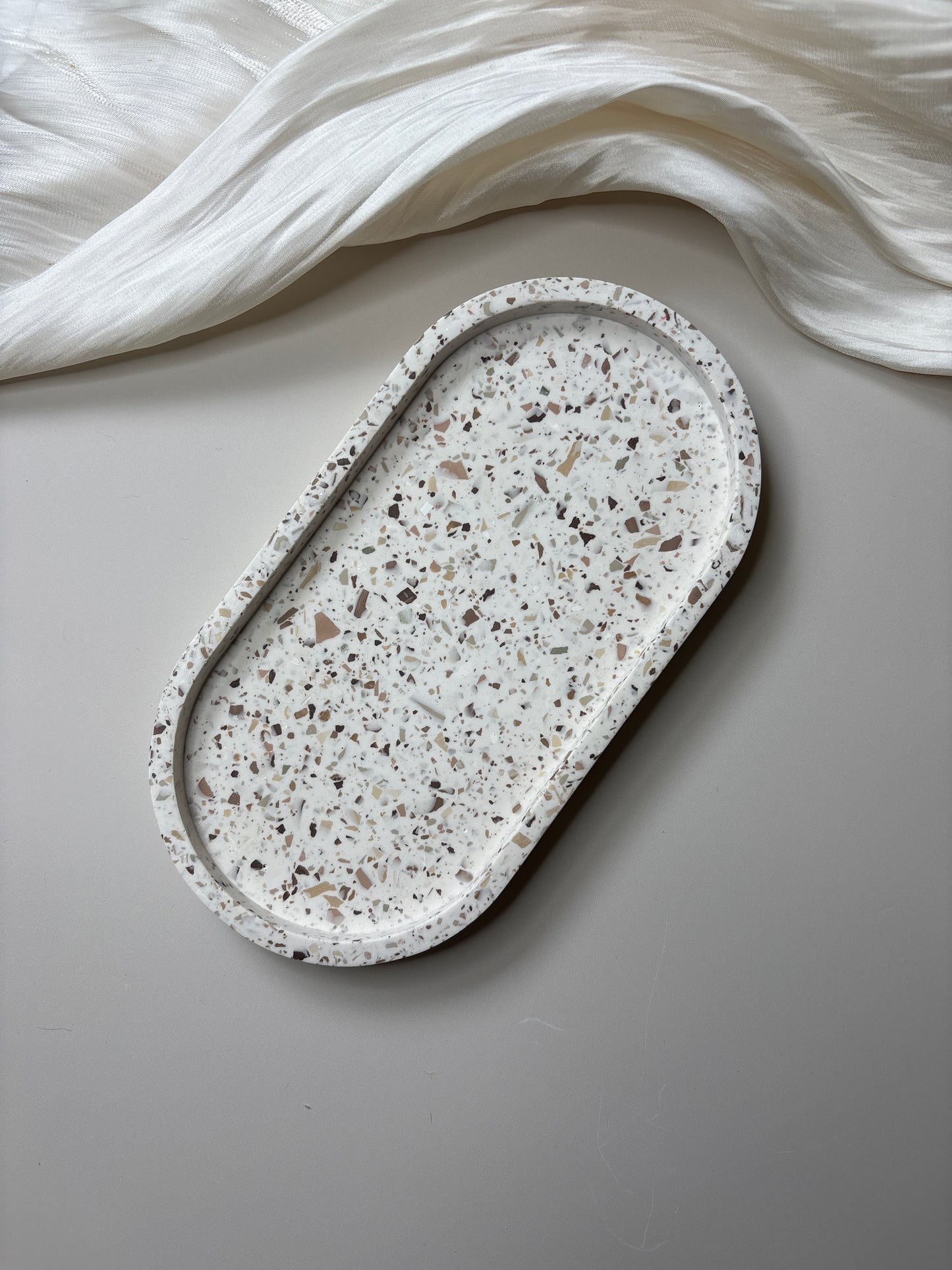Neutral Terrazzo Trinket Tray