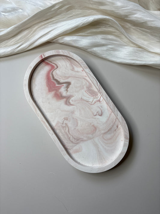 Pink Marble Trinket Tray