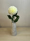 Handmade Home Accessories -  a grey marble vase with a white peony in