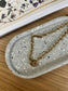 Grey Oval Terrazzo Tray – Handmade Jewellery & Key Dish