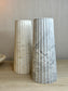 Handmade Home Accessories -  a grey marble and a beige marble vase