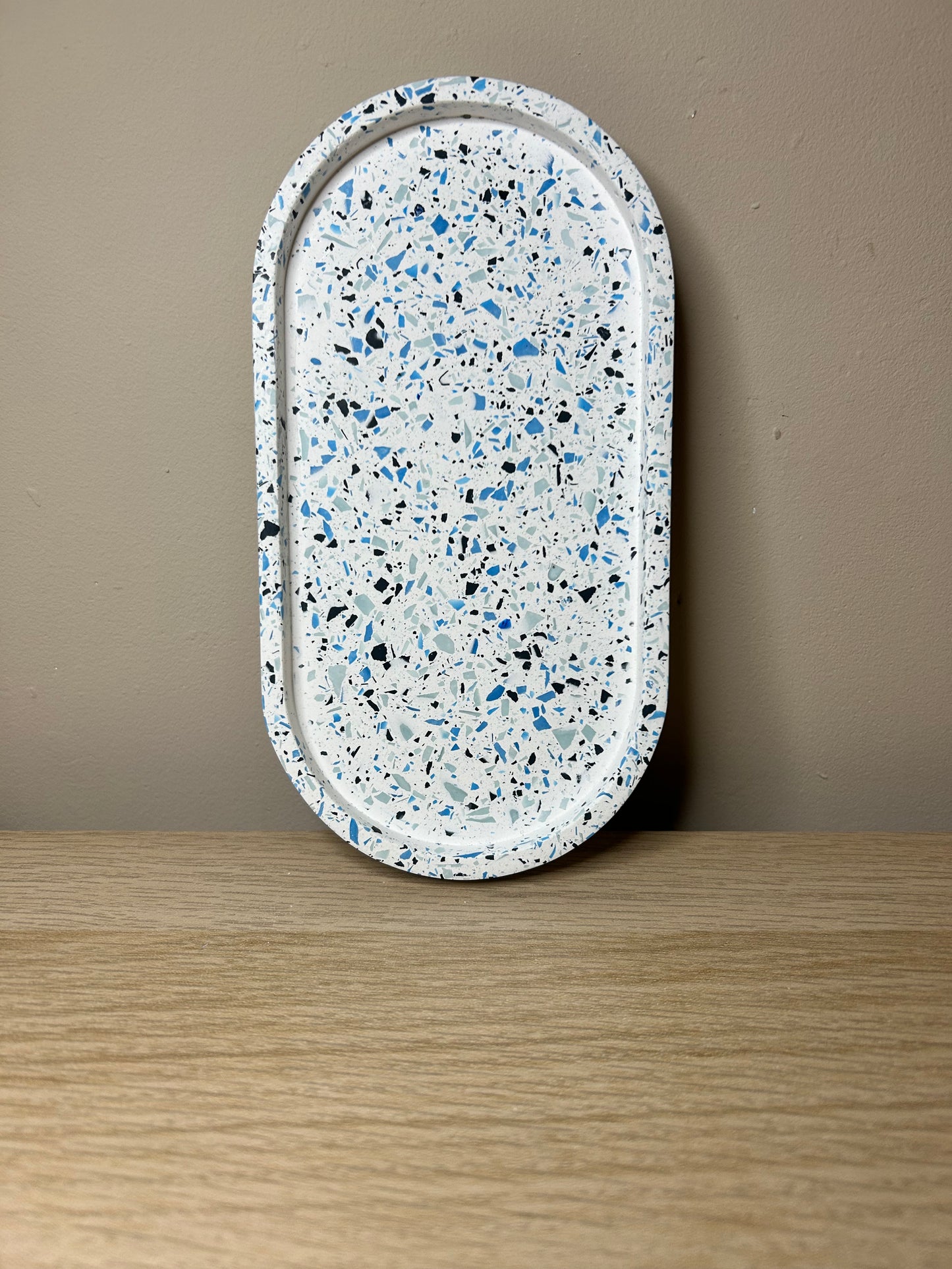 Blue Terrazzo Trinket Tray