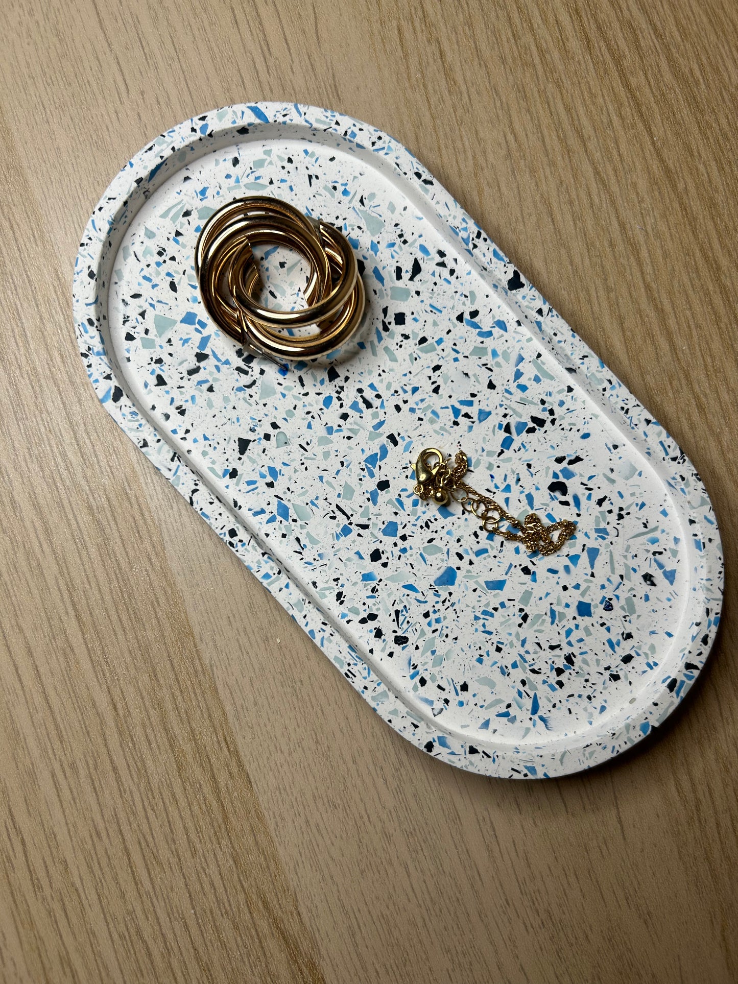 Blue Terrazzo Trinket Tray