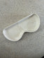 Handmade Home Accessories - A glasses tray that is a beige marble design on a stone textured background