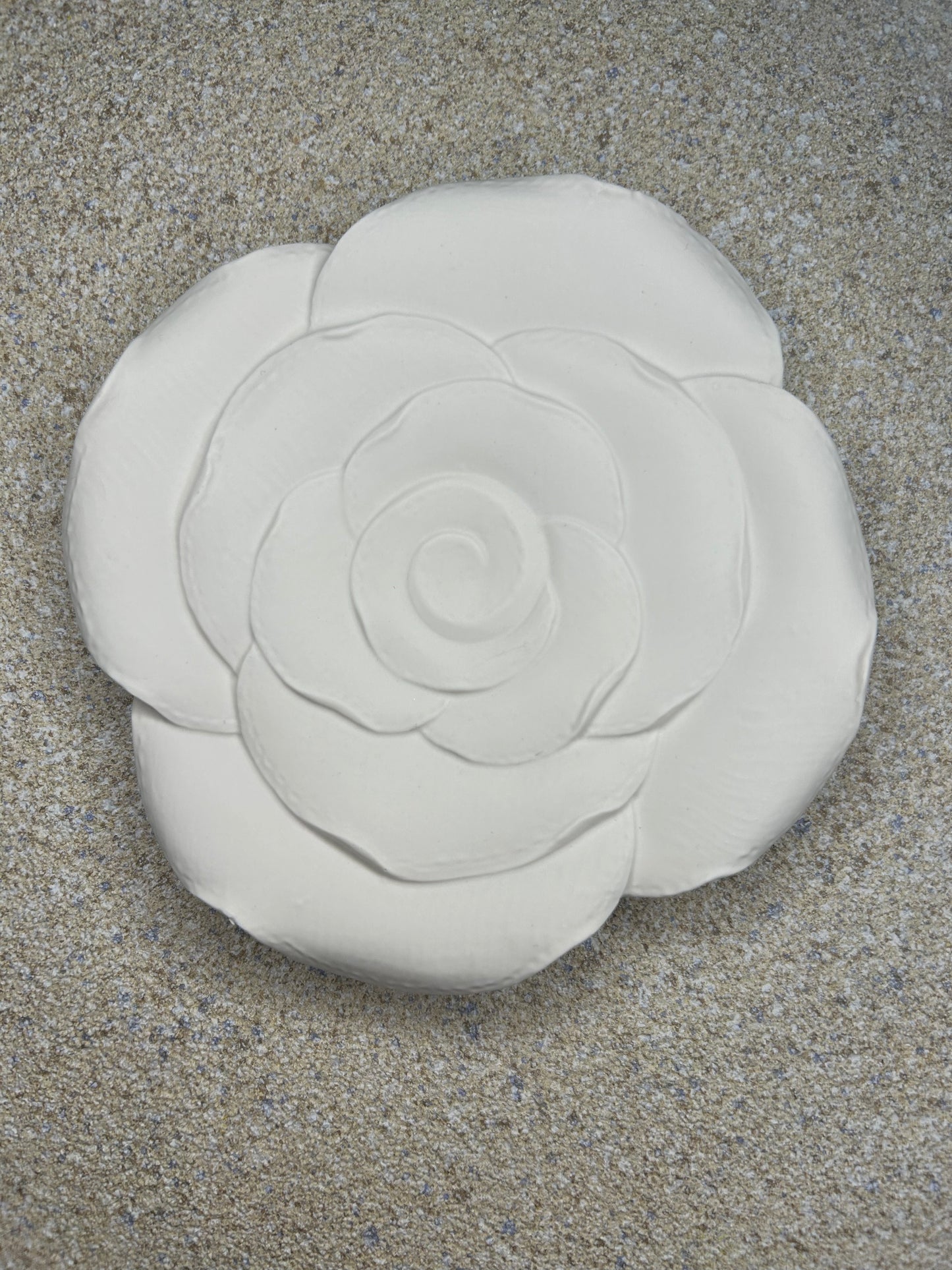 Handmade Homes Accessories - a single rose coaster in an off white colour