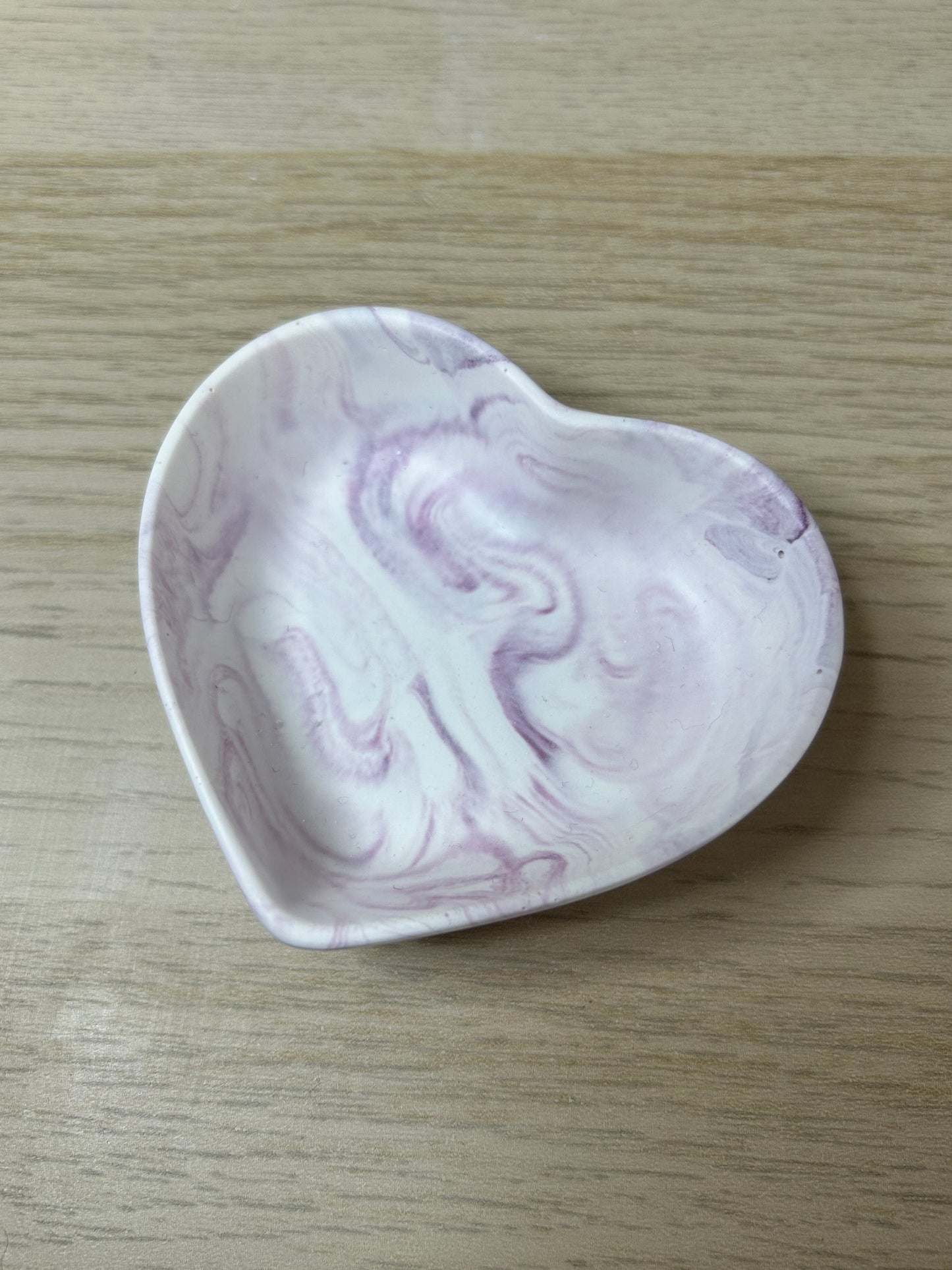 Purple Marble Heart Dish