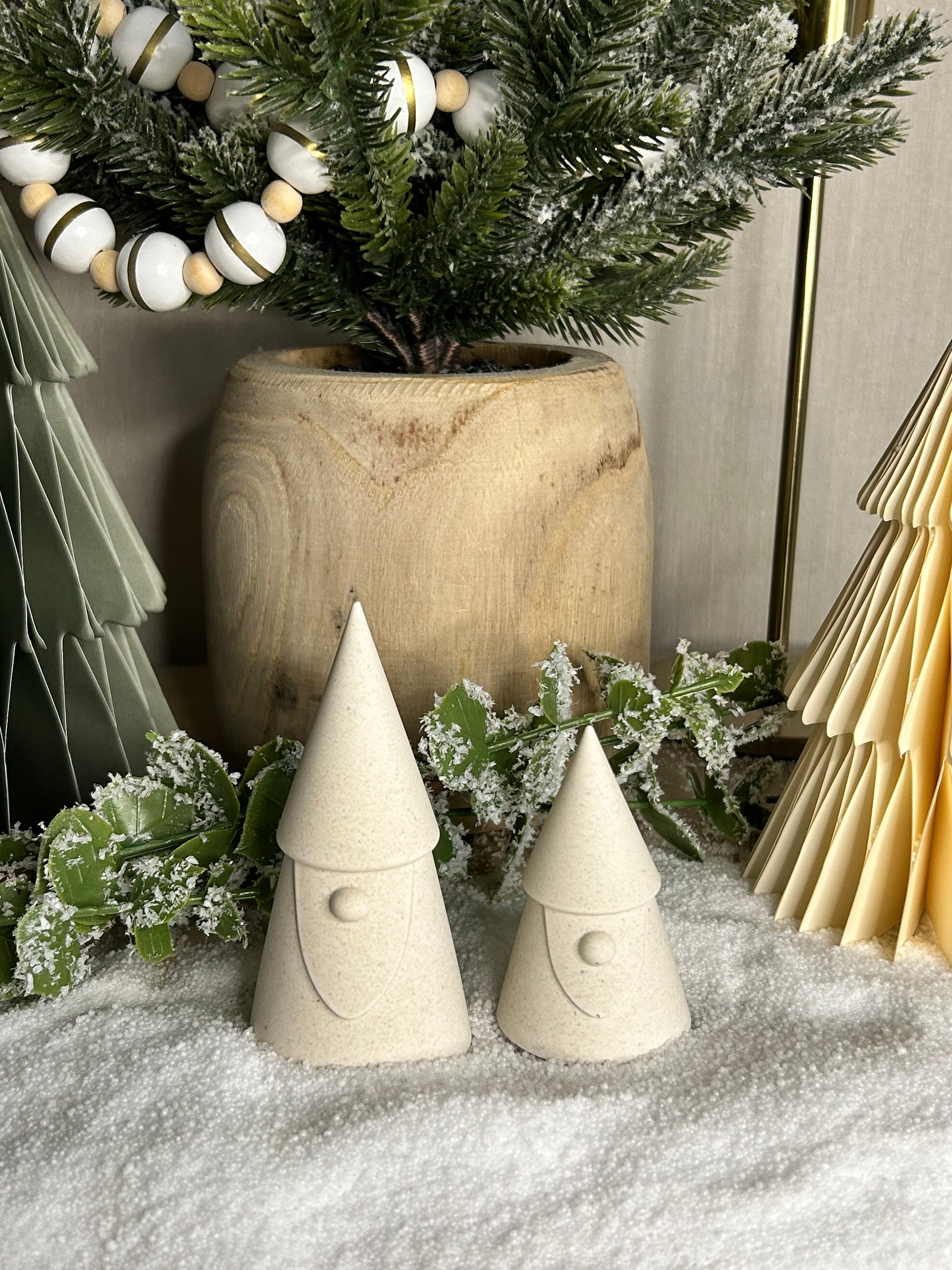 Handmade Home Accessories - Neutral Christmas Decor, gonk statues stood in snow