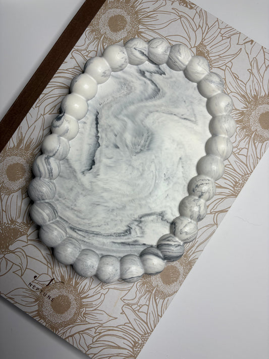 Grey/Black Marble Bubble Trinket Dish