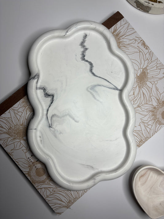 Black\Grey Marble Cloud Trinket Tray
