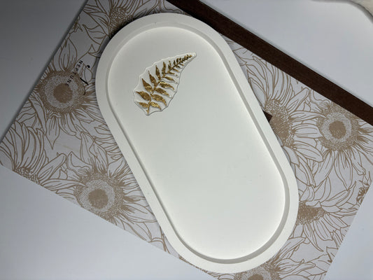 Fern Gold Leaf Trinket Tray