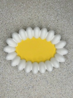 Handmade Home Accessories - horizontal daisy trinket tray in yellow and white