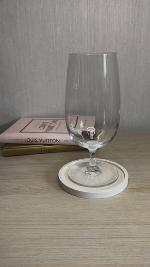 Handmade Home Accessories - A video of a drink being poured into a glass on our natural coasters.