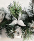 Handmade Home Accessories - a pair of remembrance angel wings on a Christmas wreath 